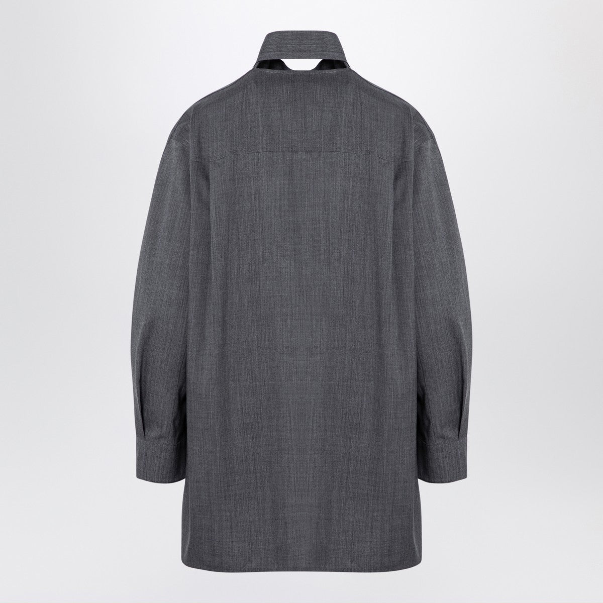 Jil Sander Jil Sander Grey wool shirt with scarf