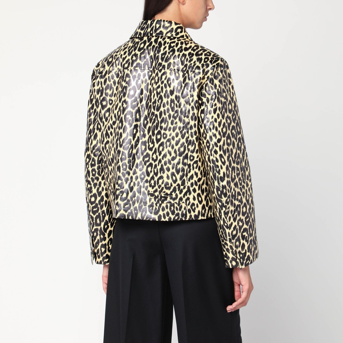 Jil Sander Jil Sander Leopard print jacket in coated fabric