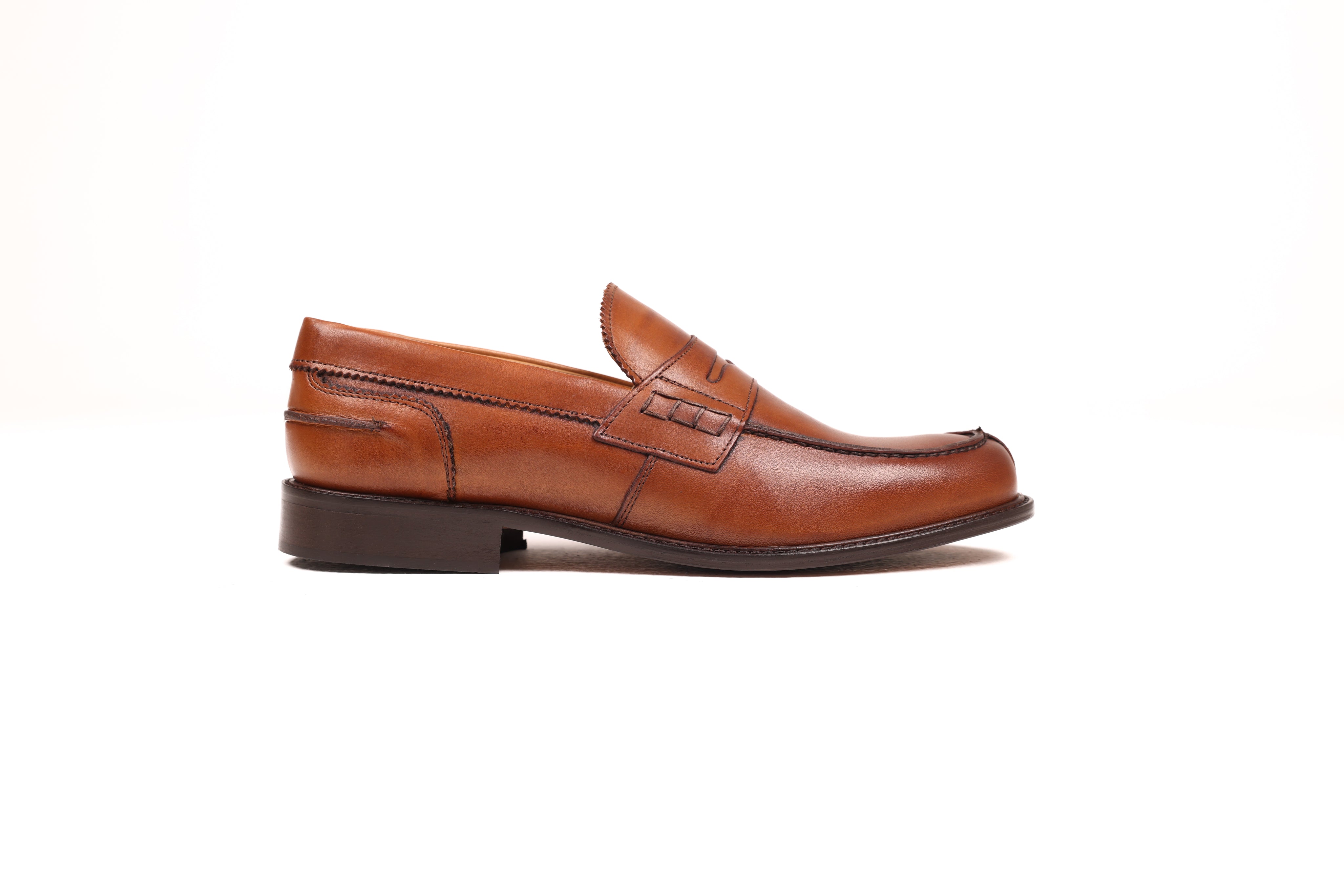 Bardigiani cognac loafers side profile