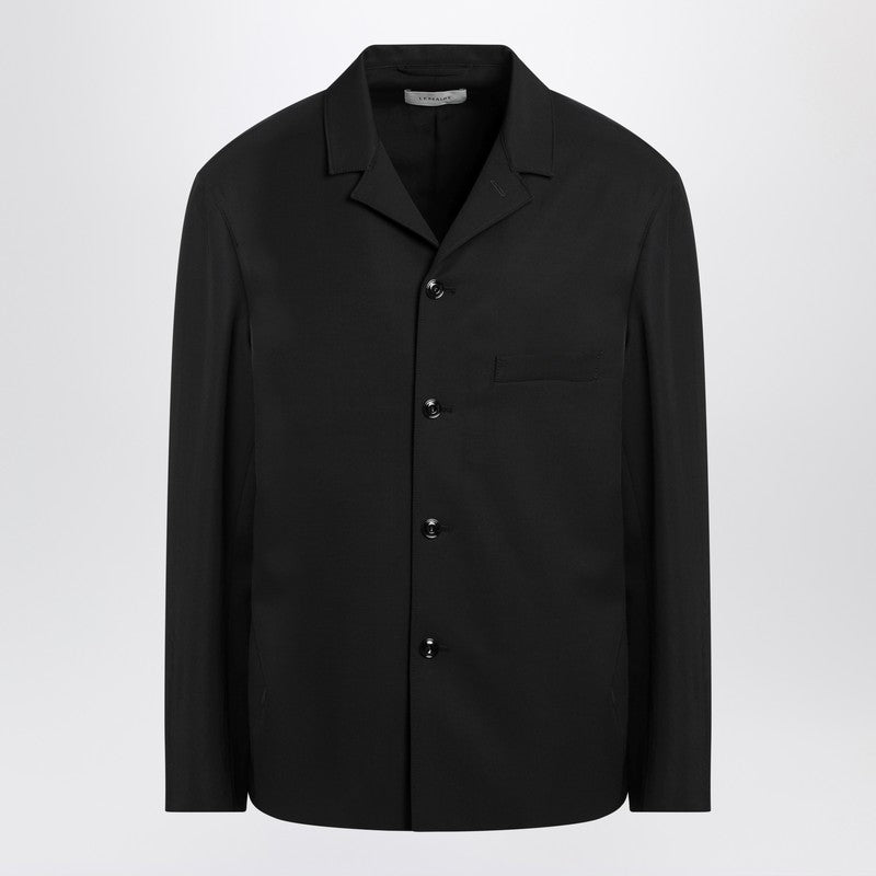 Lemaire LEMAIRE Black overshirt jacket in wool blend