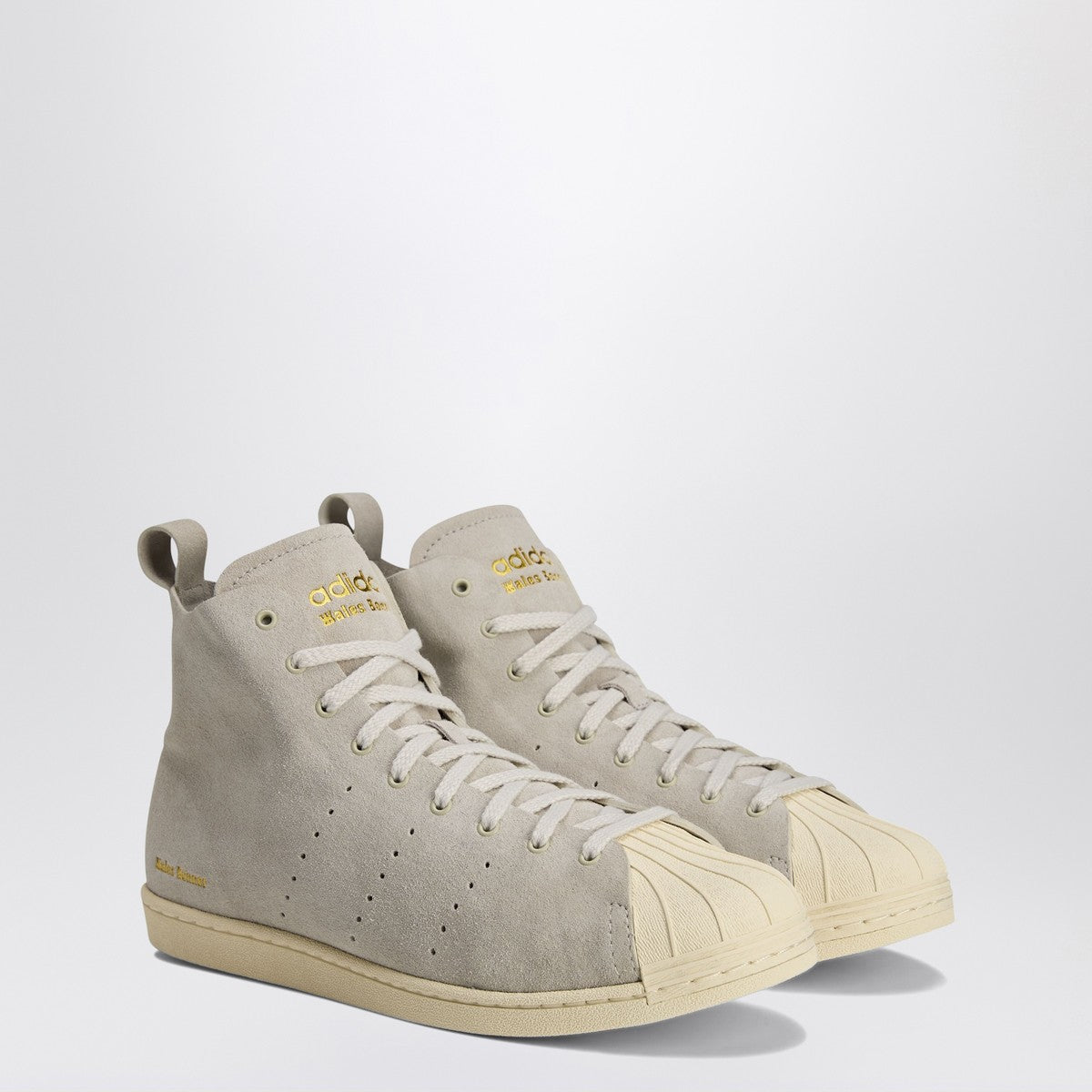 adidas by Wales Bonner adidas by Wales Bonner Sneaker Superstar Hi Mist Stone/Wonder White/Gold Metallic