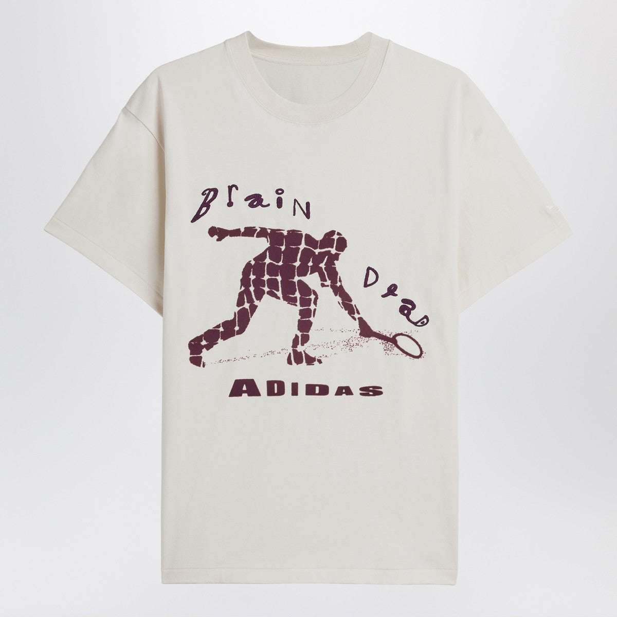 adidas x Brain Dead adidas x Brain Dead Ivory cotton T-shirt with logo