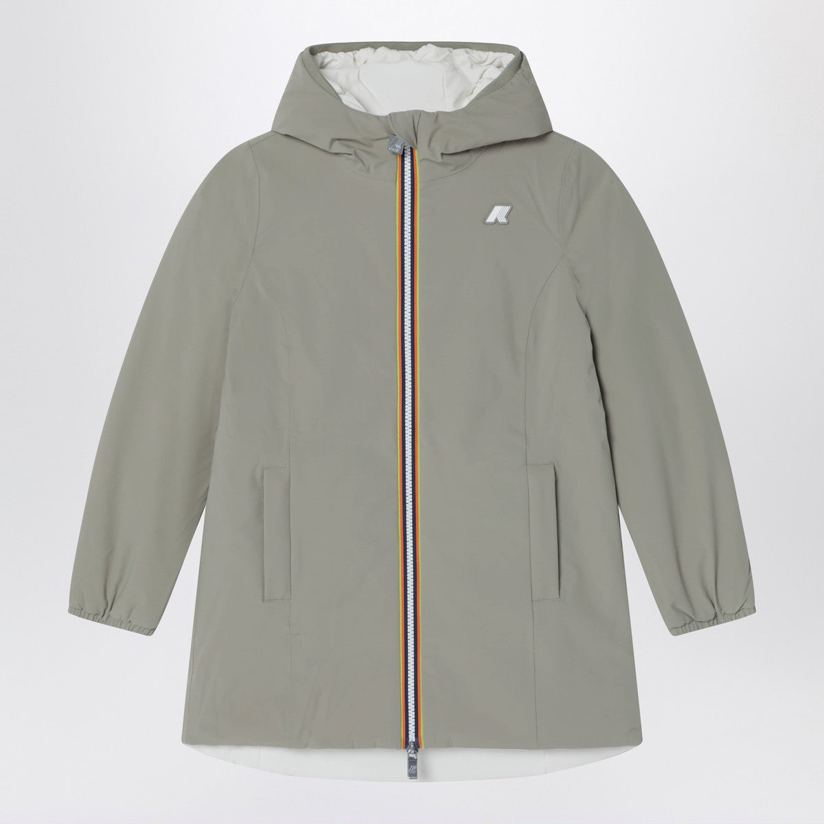 K-Way K-Way Denise Warm reversible jacket green/gardenia white