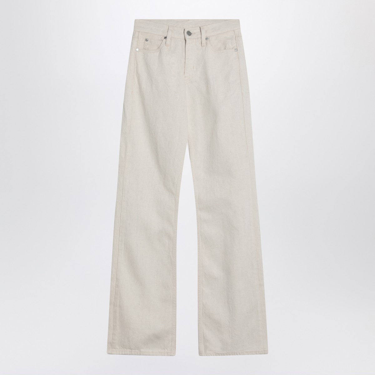 Calvin Klein Calvin Klein Relaxed Flared beige jeans in linen blend