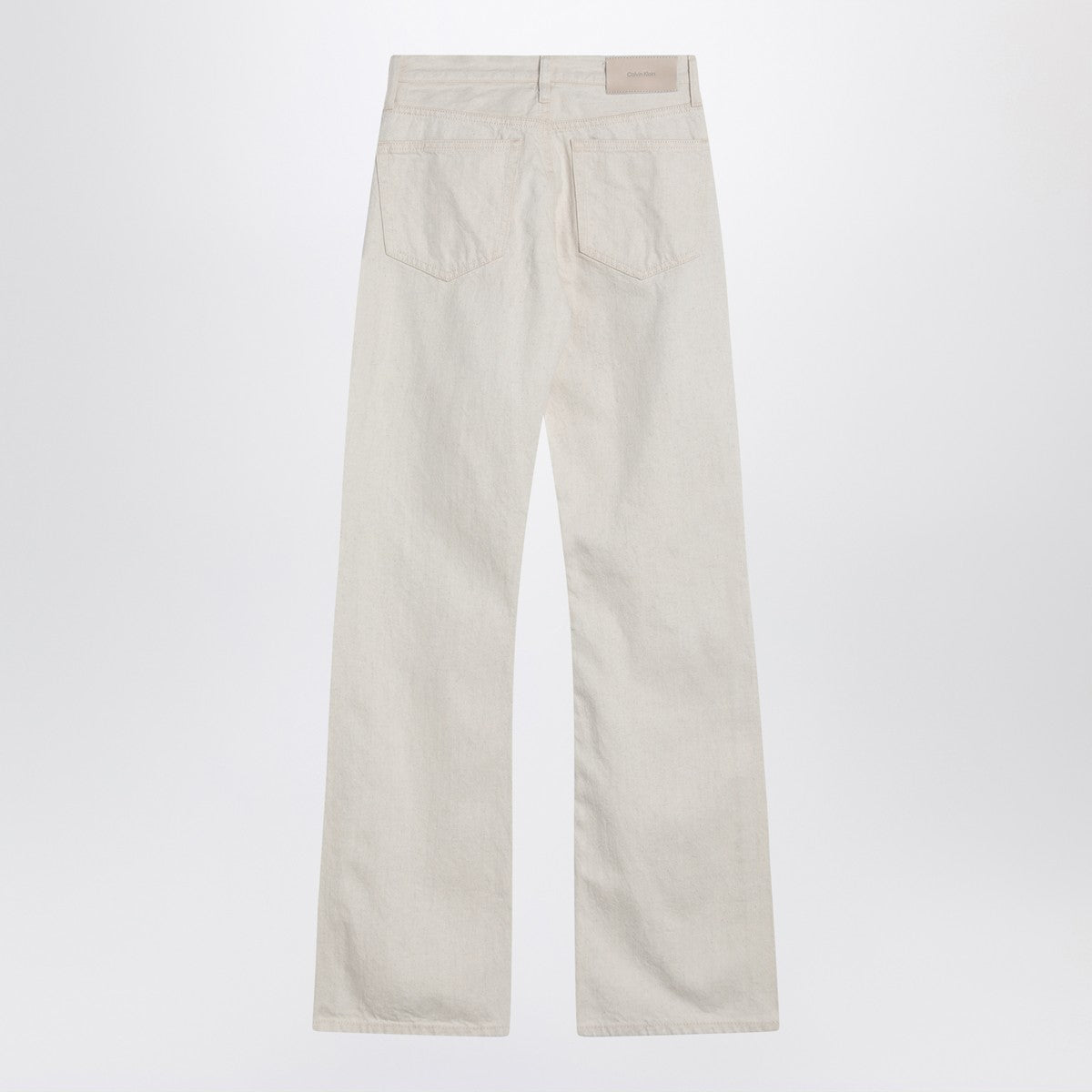 Calvin Klein Calvin Klein Relaxed Flared beige jeans in linen blend