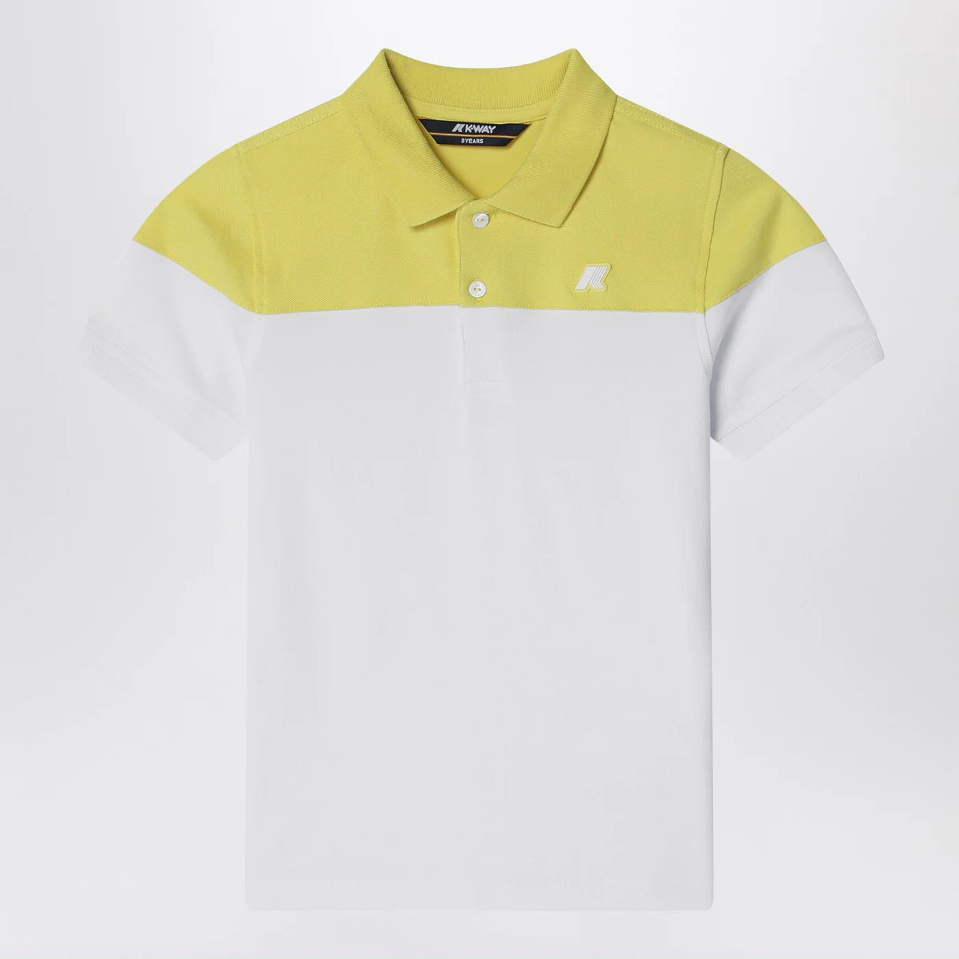 K-Way White/green acacia cotton polo
