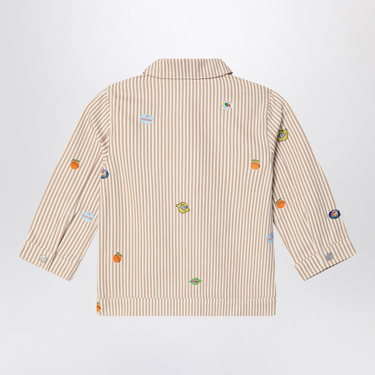 Kenzo KENZO White/sand striped denim jacket