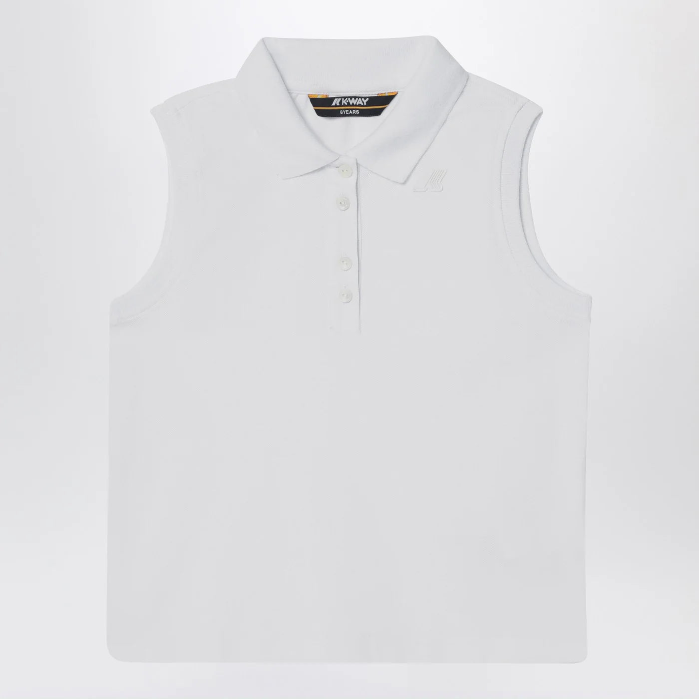 K-Way White sleeveless cotton polo