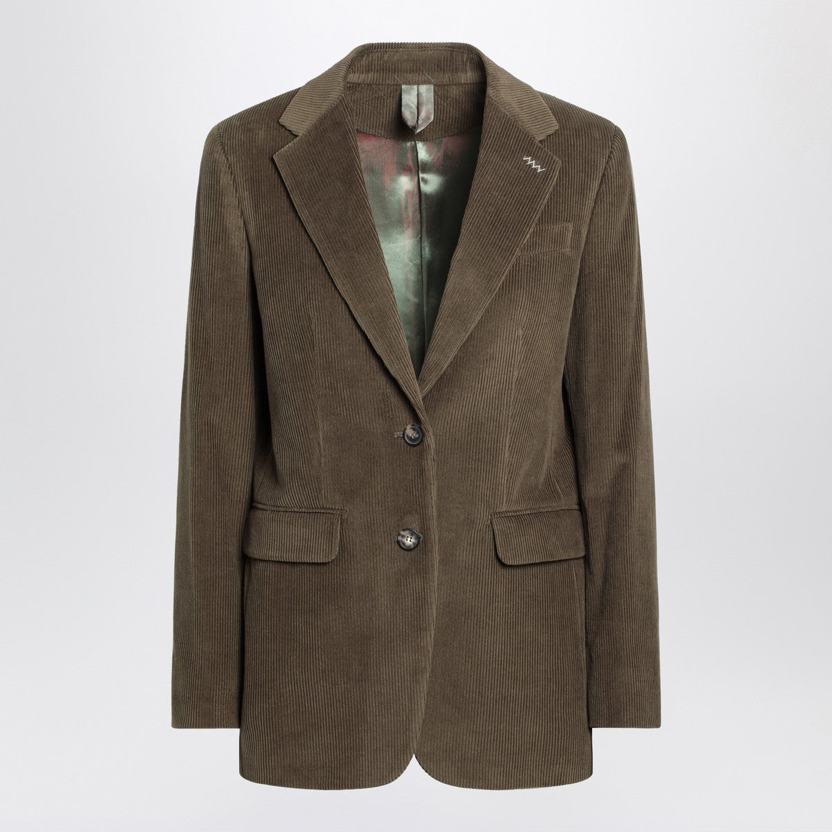 Max Mara Max Mara Khaki ribbed jacket