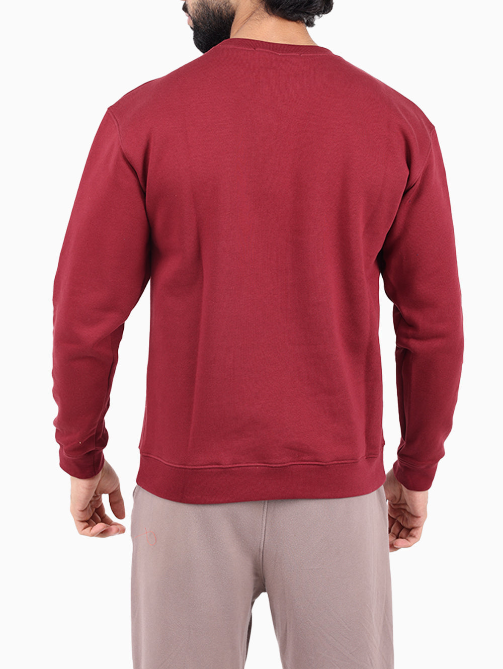Back view of Reign Italia burgundy sweatshirt