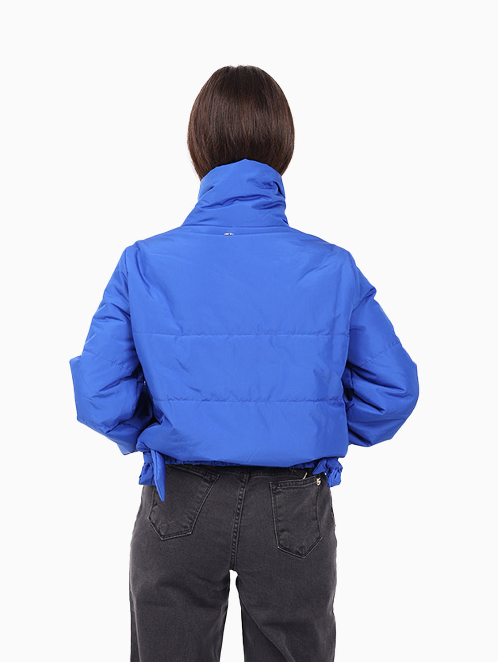 SISTE’S Women’s Puffer Jacket – Electric Blue Cropped Fit