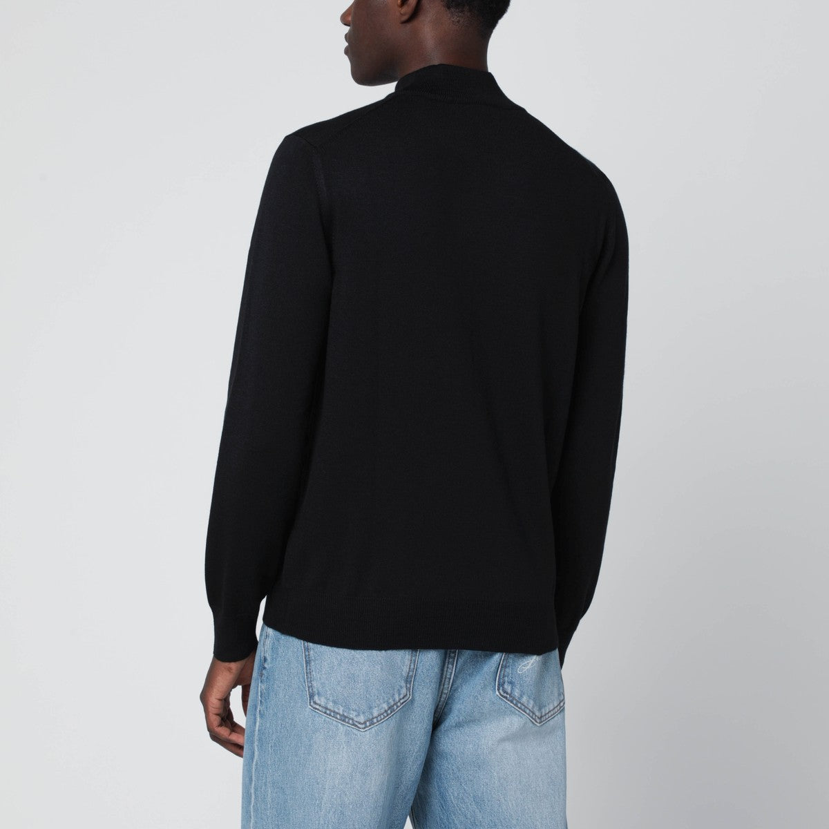 Tagliatore Tagliatore Black wool turtleneck sweater