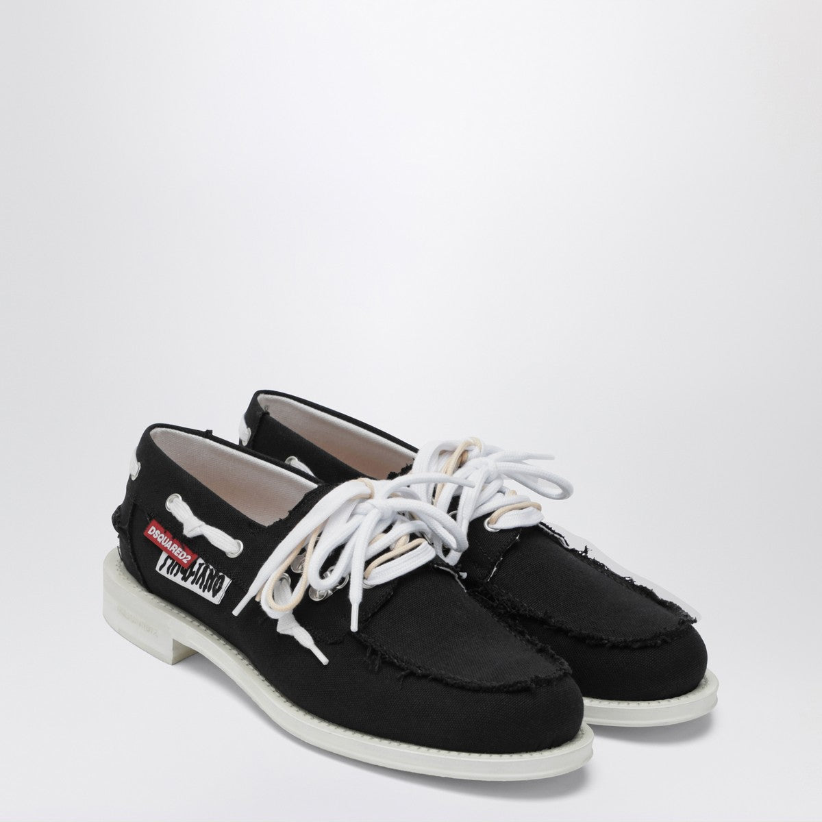 Magliano X D2 Magliano X D2 Black fabric boat shoes