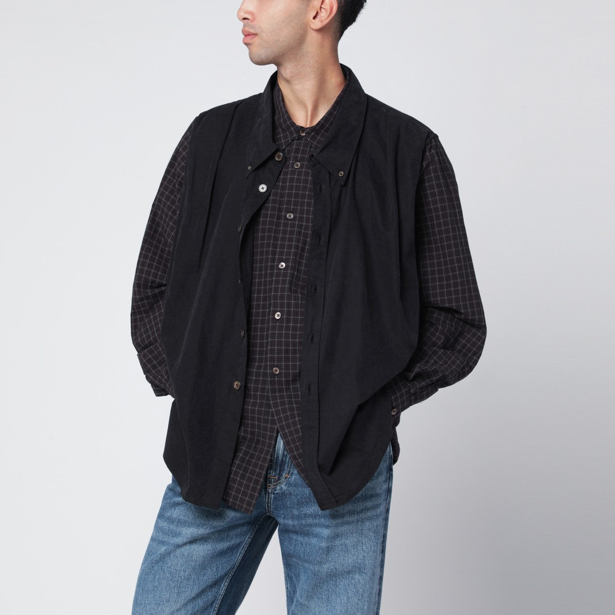 Our Legacy Our Legacy Black lumberjack-style check shirt
