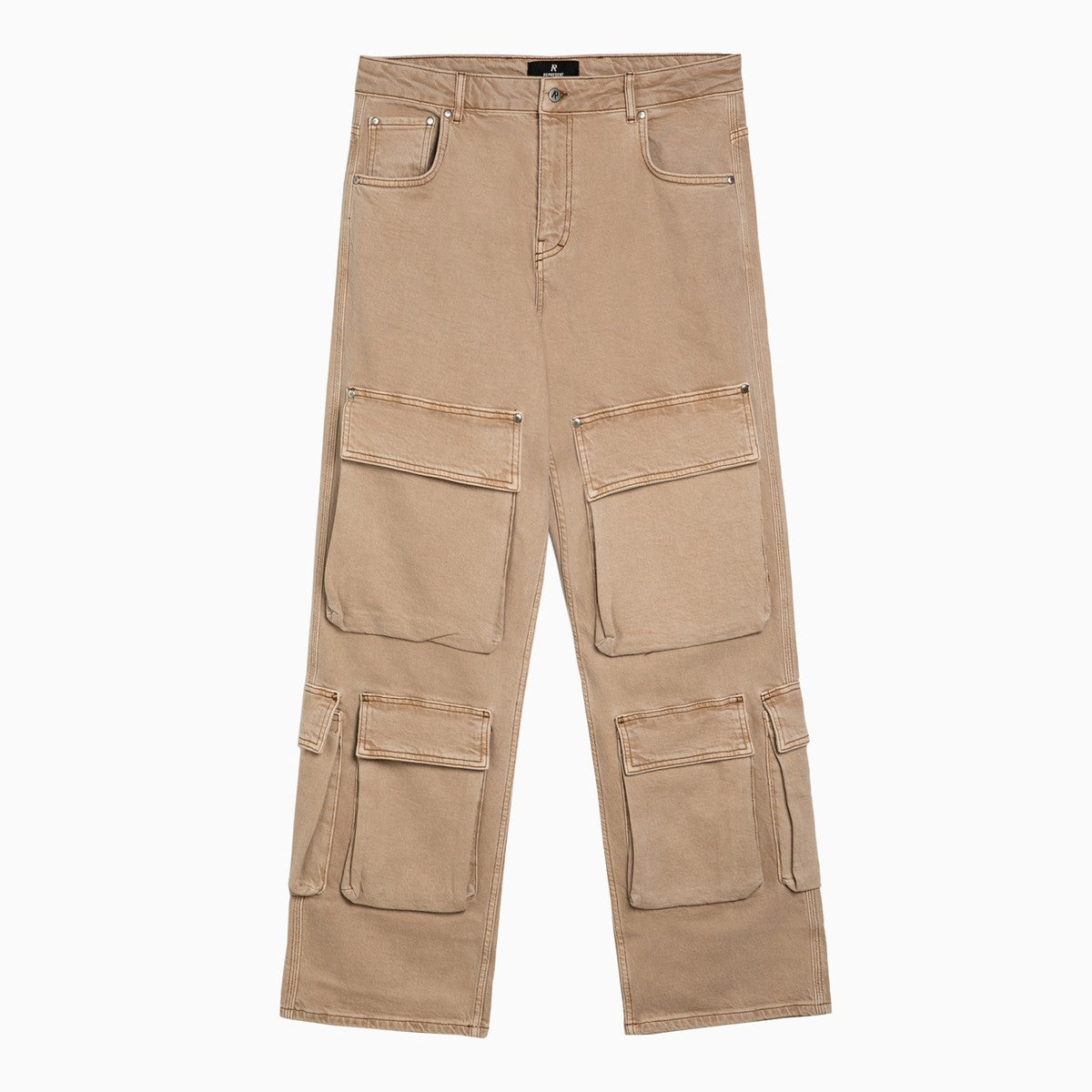 Represent Represent R3Ca beige denim cargo trousers