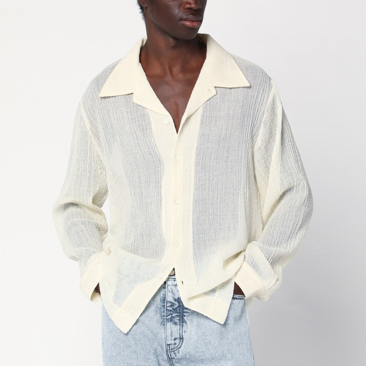 Séfr Séfr Ivory Jagou shirt in wool