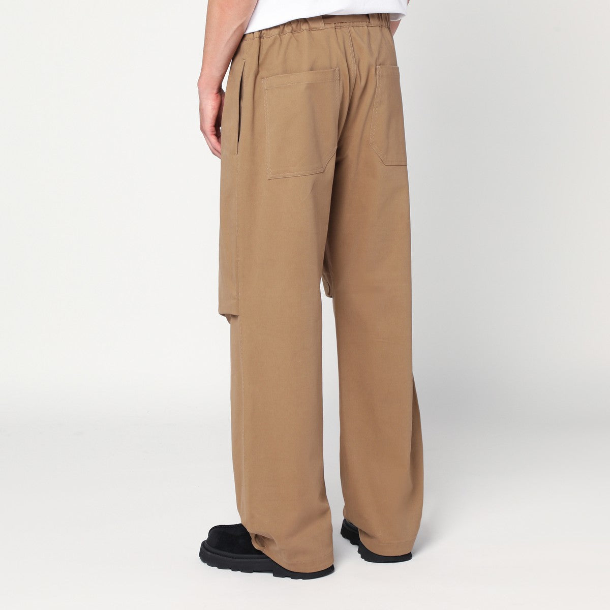 Darkpark DARKPARK Tobacco-coloured Jordan wide leg trousers