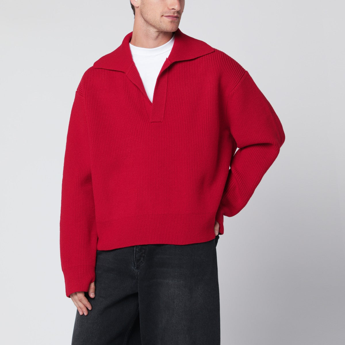 Studio Nicholson STUDIO NICHOLSON Crimson wool sweater
