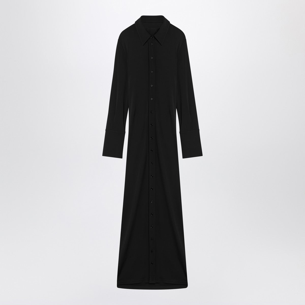 Sportmax Sportmax Black shirt dress in viscose jersey