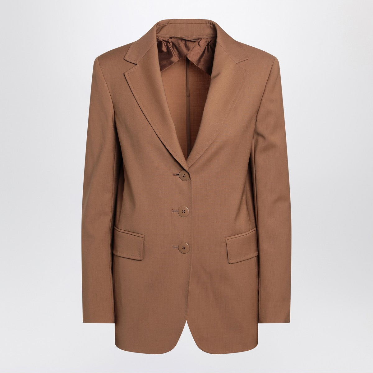 Max Mara Studio Max Mara Studio Single-breasted jacket in hazelnut colour