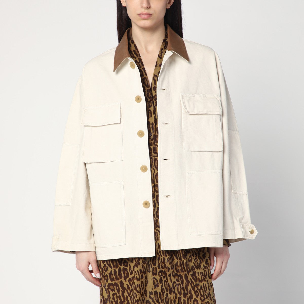 6397 Barn ivory jacket in cotton