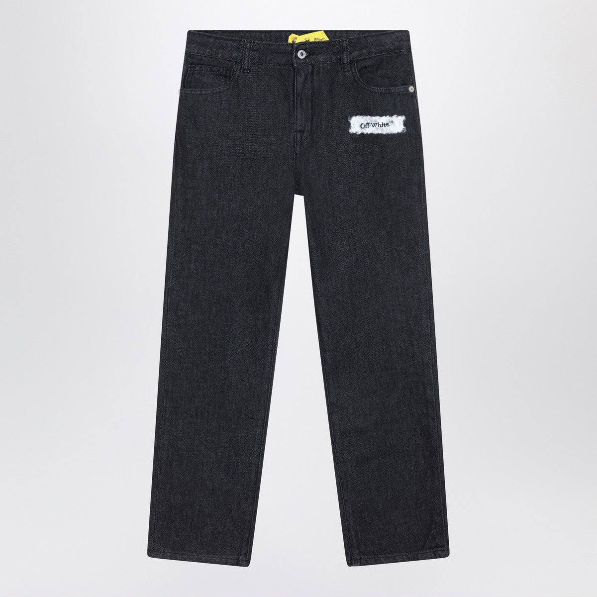 Off White Off White Off-White™ Black Diagonal sponge-effect jeans
