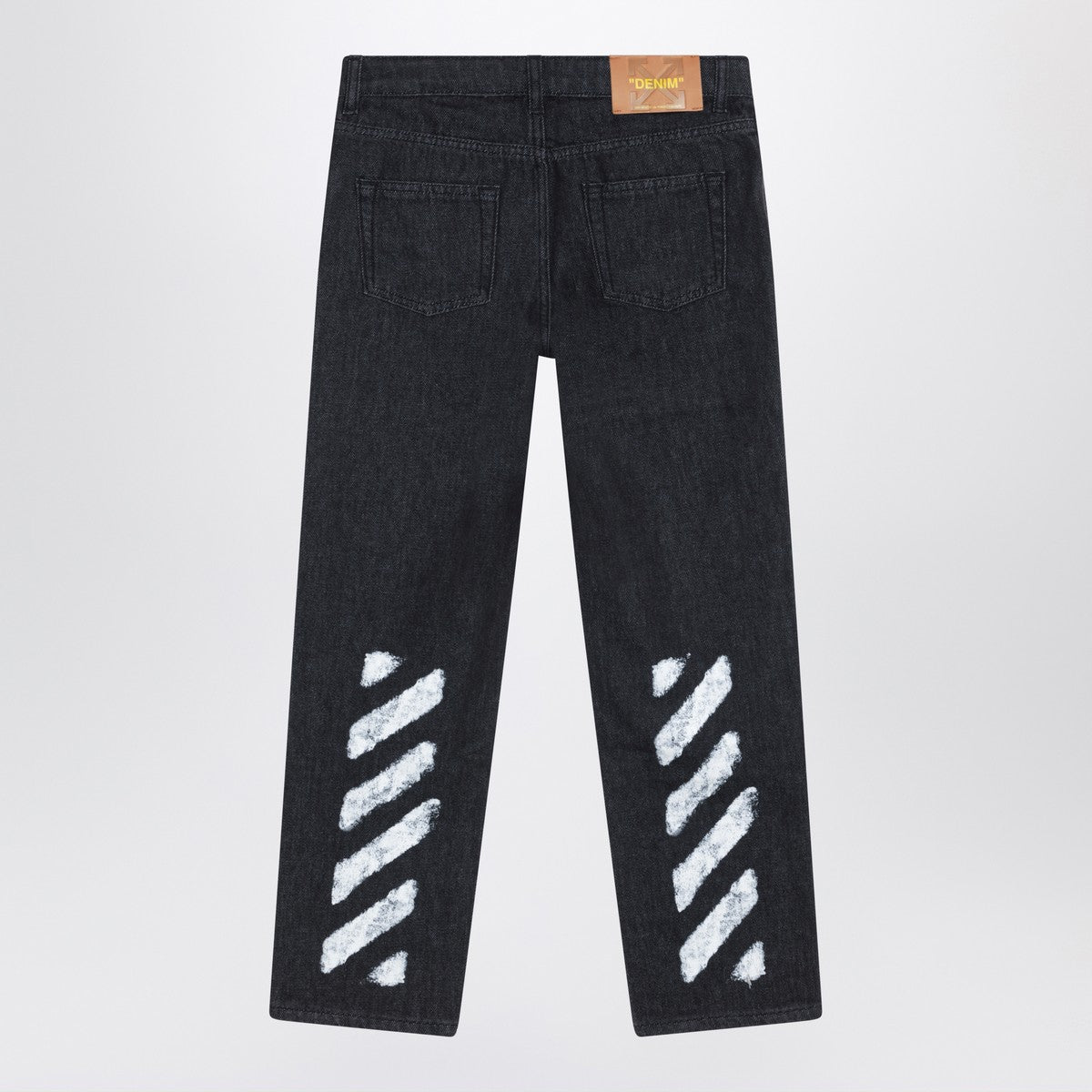 Off White Off White Off-White™ Black Diagonal sponge-effect jeans