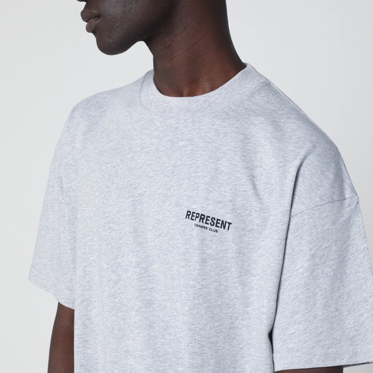 Represent Represent Grey cotton T-shirt with logo