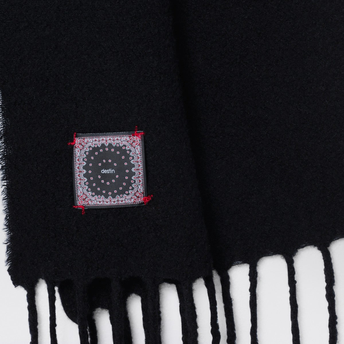 Destin Destin Black wool and cahsmere scarf