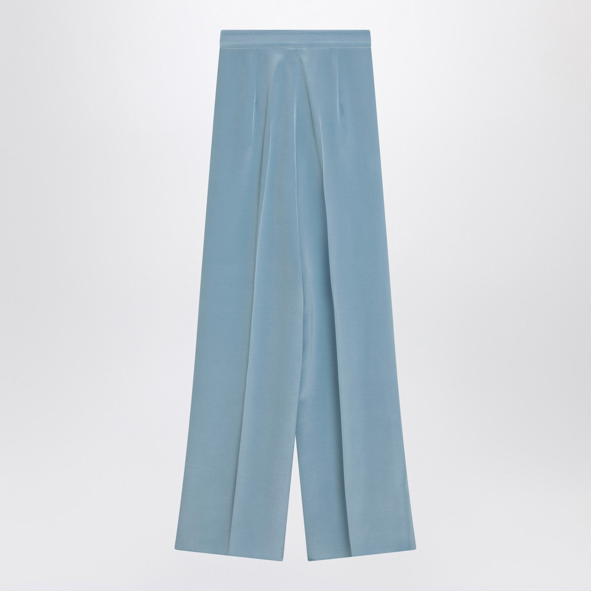 Max Mara Pianoforte Max Mara Pianoforte Wide-leg sky blue trousers in silk
