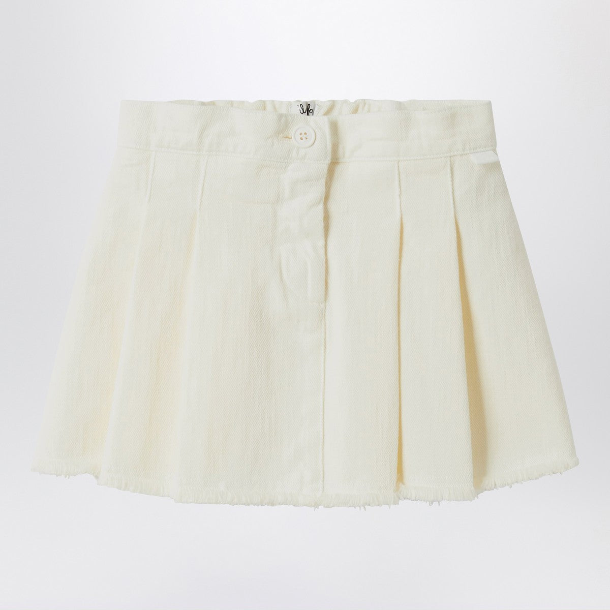Il Gufo Il Gufo White milk skirt in denim