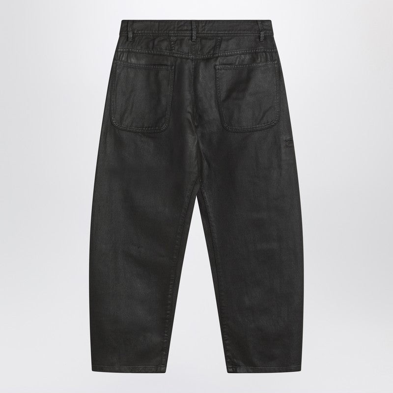 LEMAIRE Shiny brown denim pants
