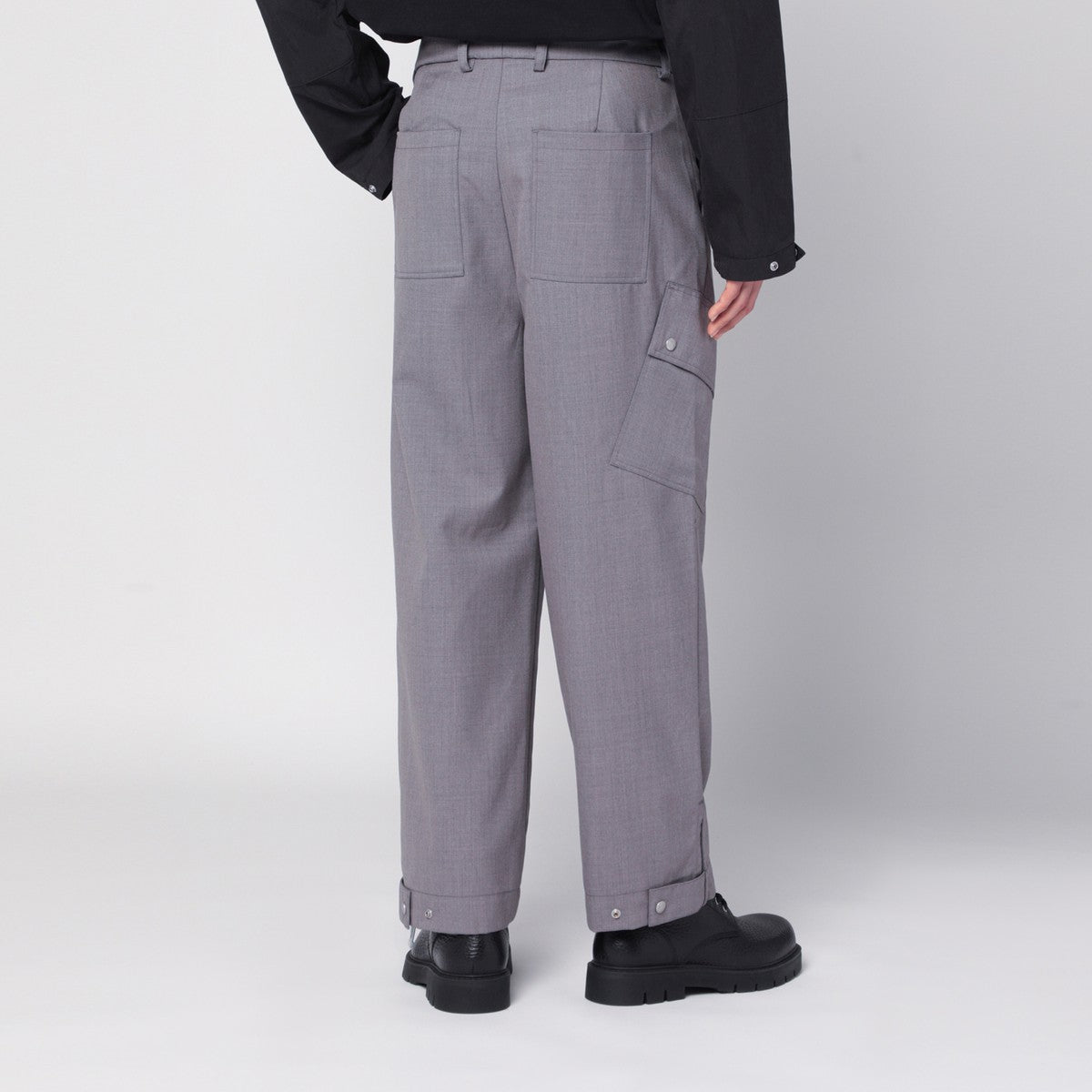 Oamc OAMC Peacemaker grey wool-blend trousers