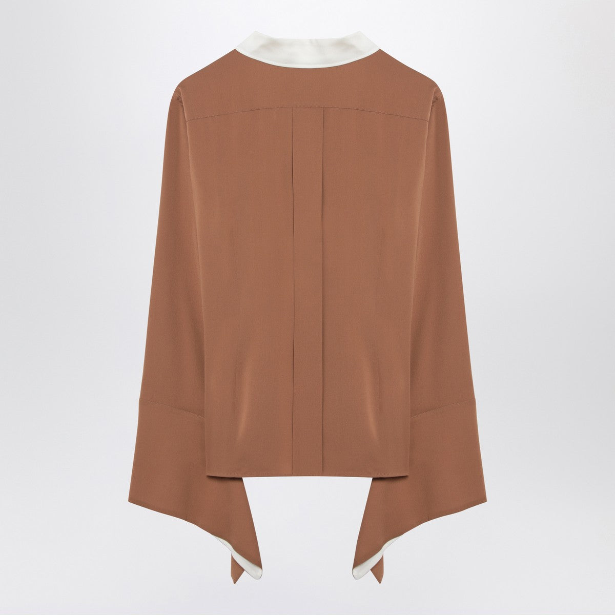 Max Mara Max Mara Camel silk colour-block shirt