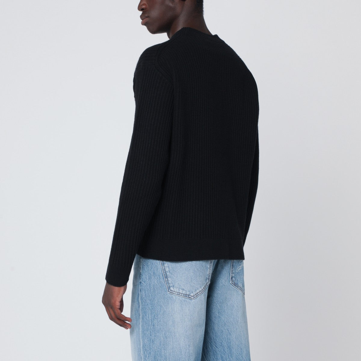 Maison Kitsuné Maison Kitsuné Black wool sweater