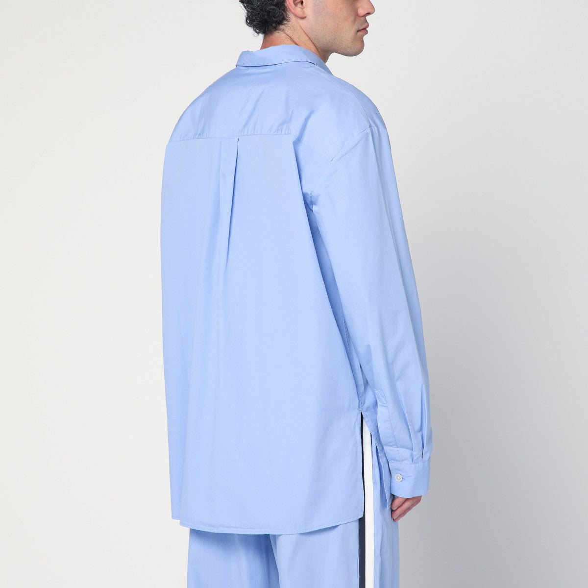 Tekla Tekla Cornflower blue pyjama shirt