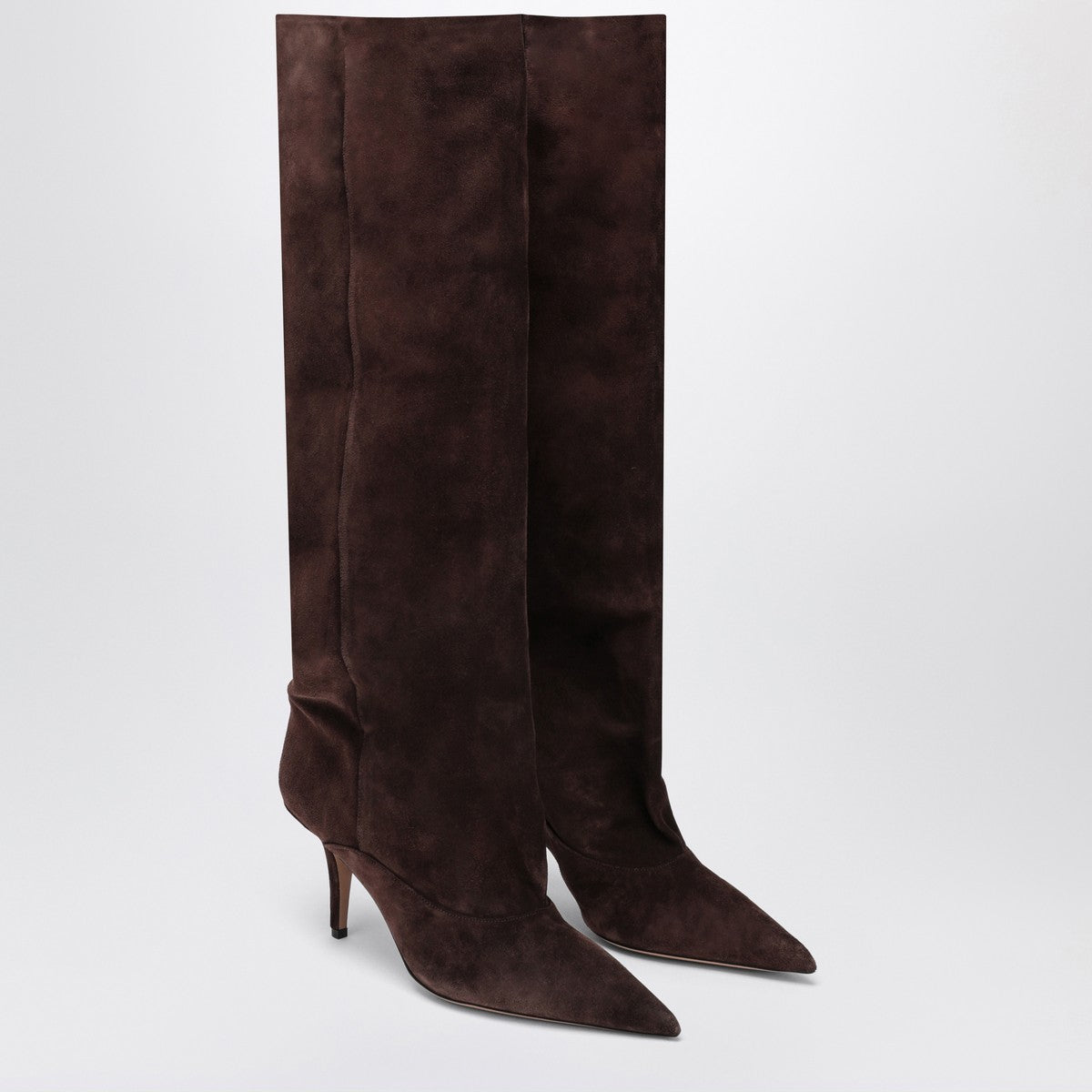 Paris Texas Paris Texas Tall boots in chocolate-coloured suede