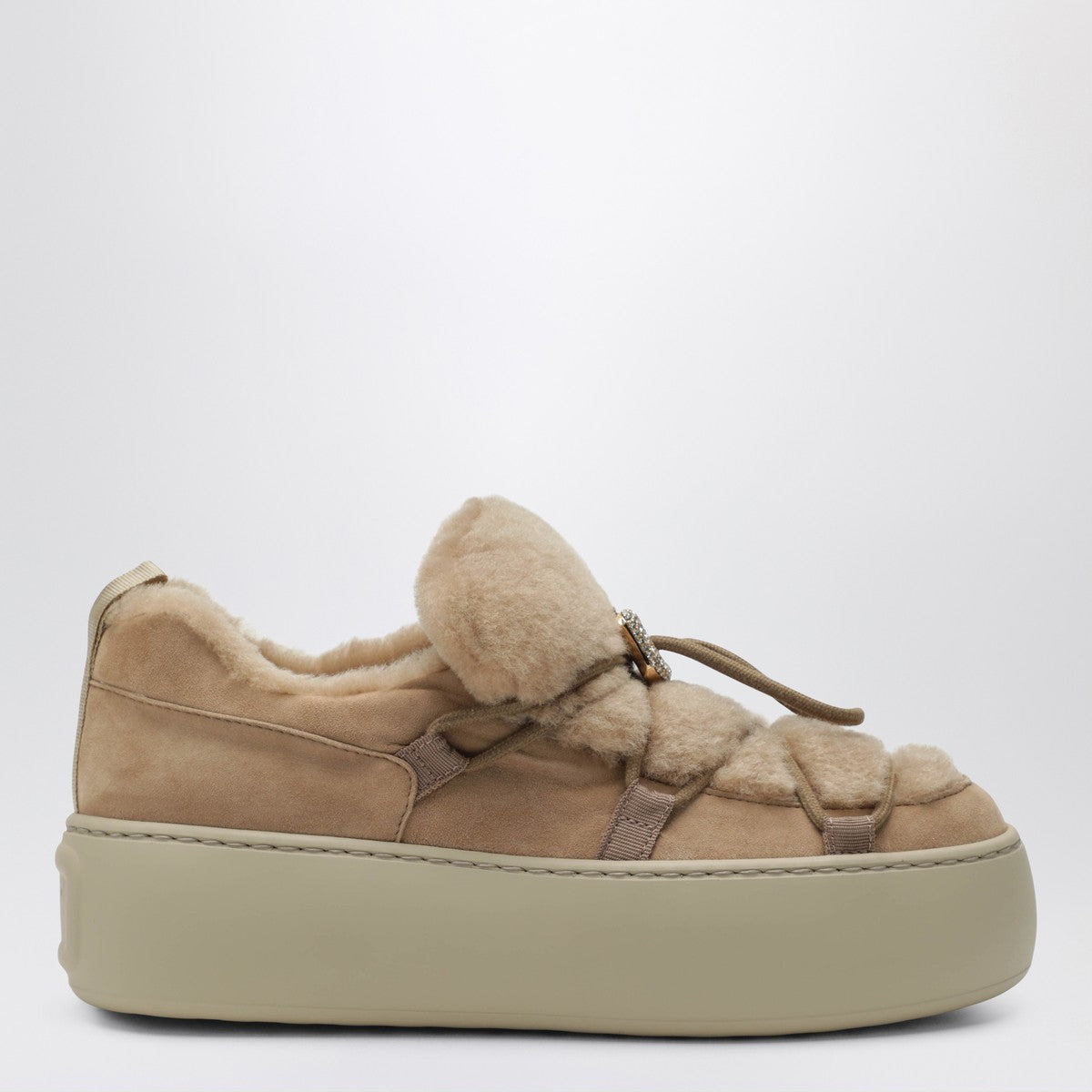 Roger Vivier ROGER VIVIER Brown Viv'' Up suede sneaker