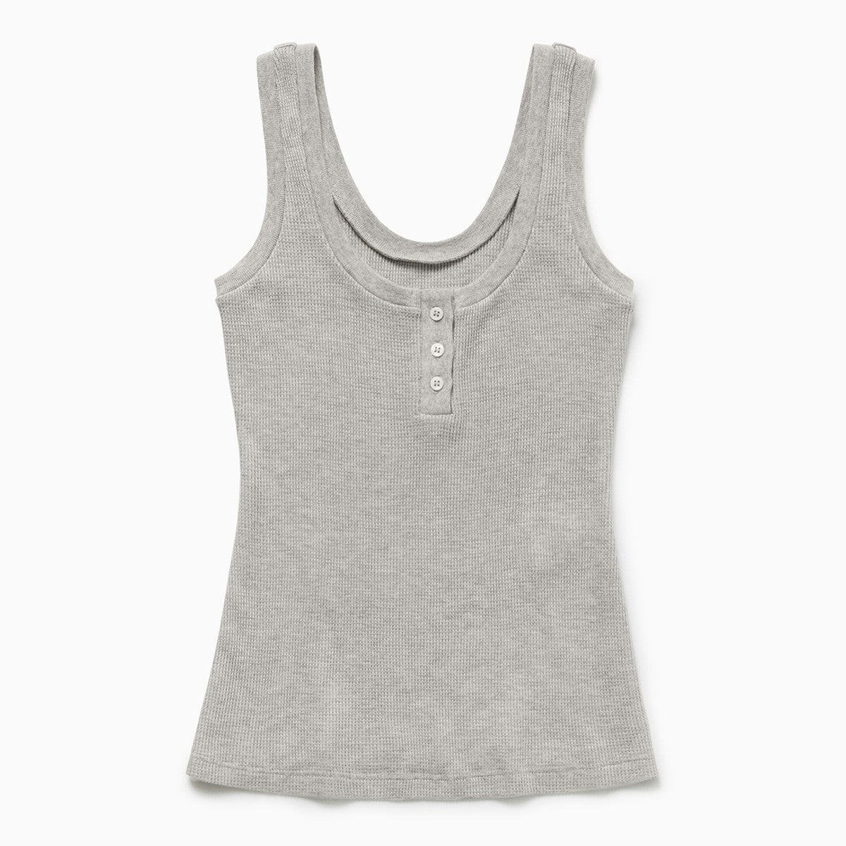 1989 STUDIO 1989 STUDIO Light grey Waffle tank top