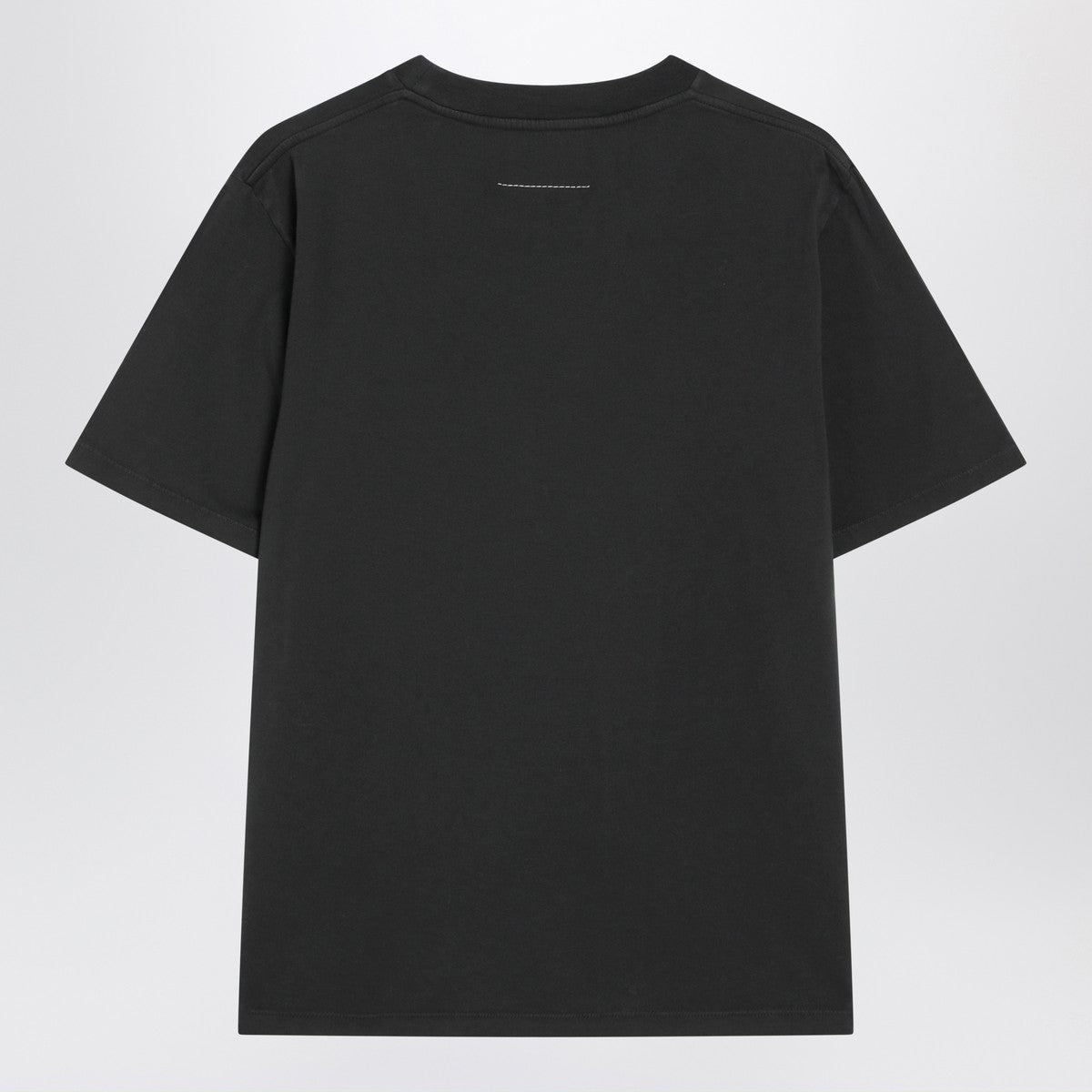 MM6 Maison Margiela MM6 Maison Margiela Black T-shirt with Numeric patch and tape detail