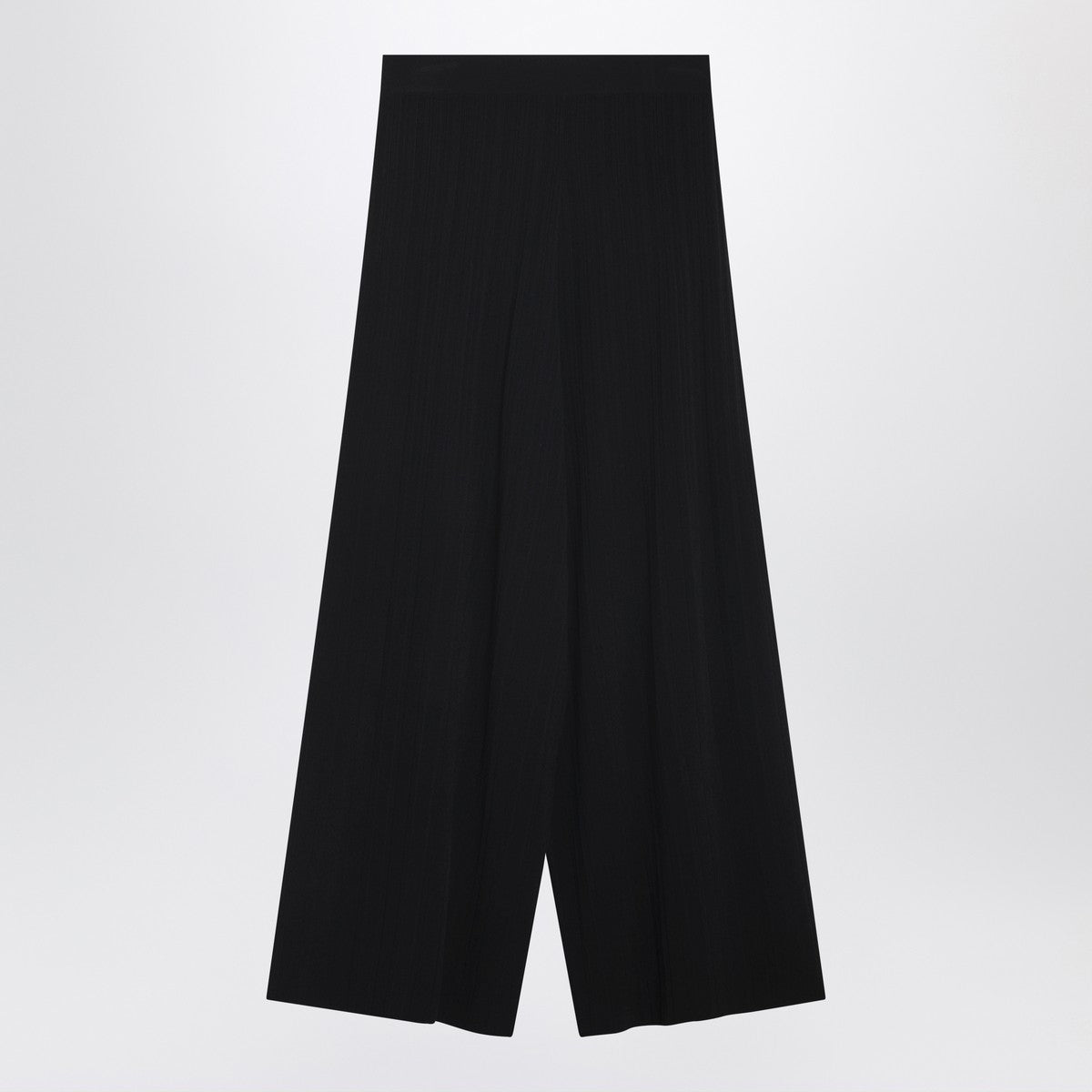 Weekend Max Mara Weekend Max Mara Black viscose-knit trousers
