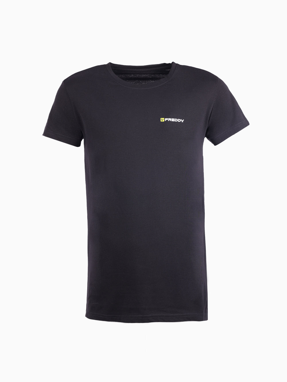 Front view: Freddy Men’s Black Cotton T-Shirt