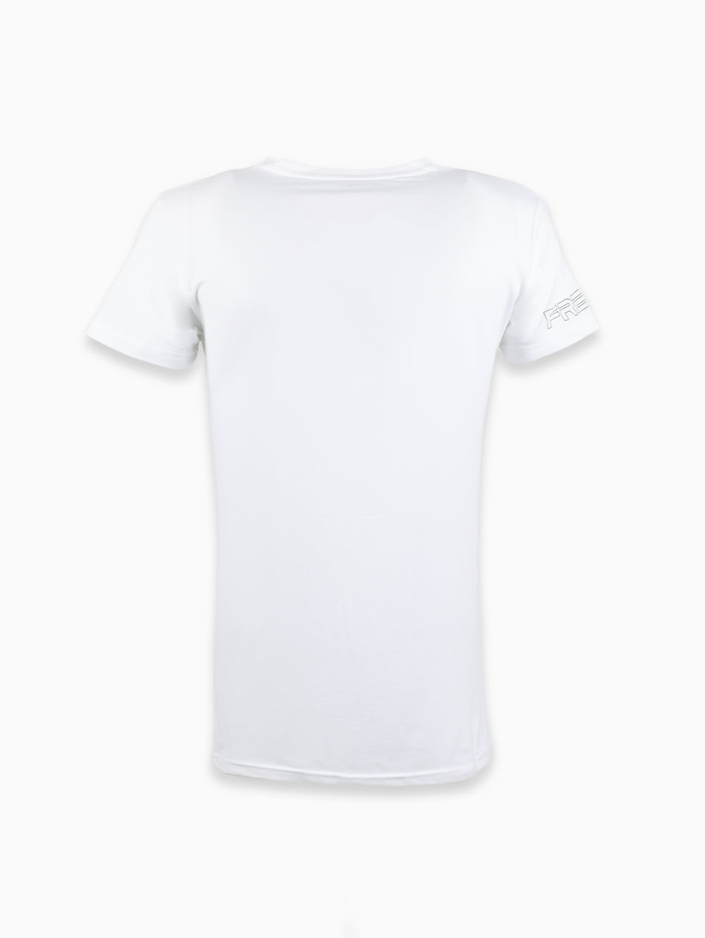 Freddy White Round Neck T-Shirt back view – casual short sleeve cotton tee