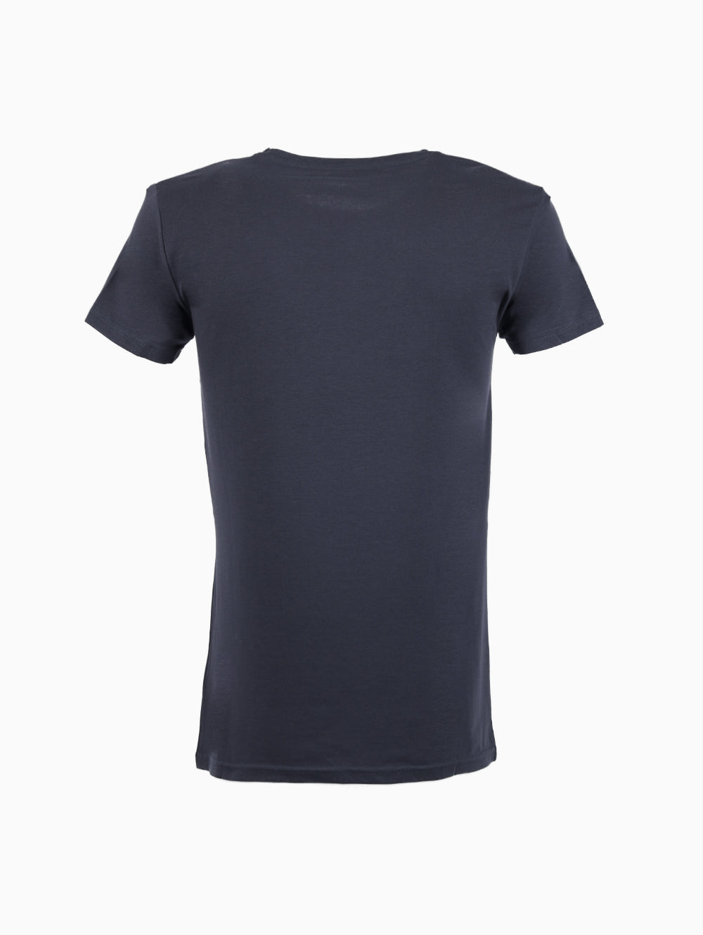 Freddy Round Neck T-Shirt Black – Men’s Cotton Tee - Back view