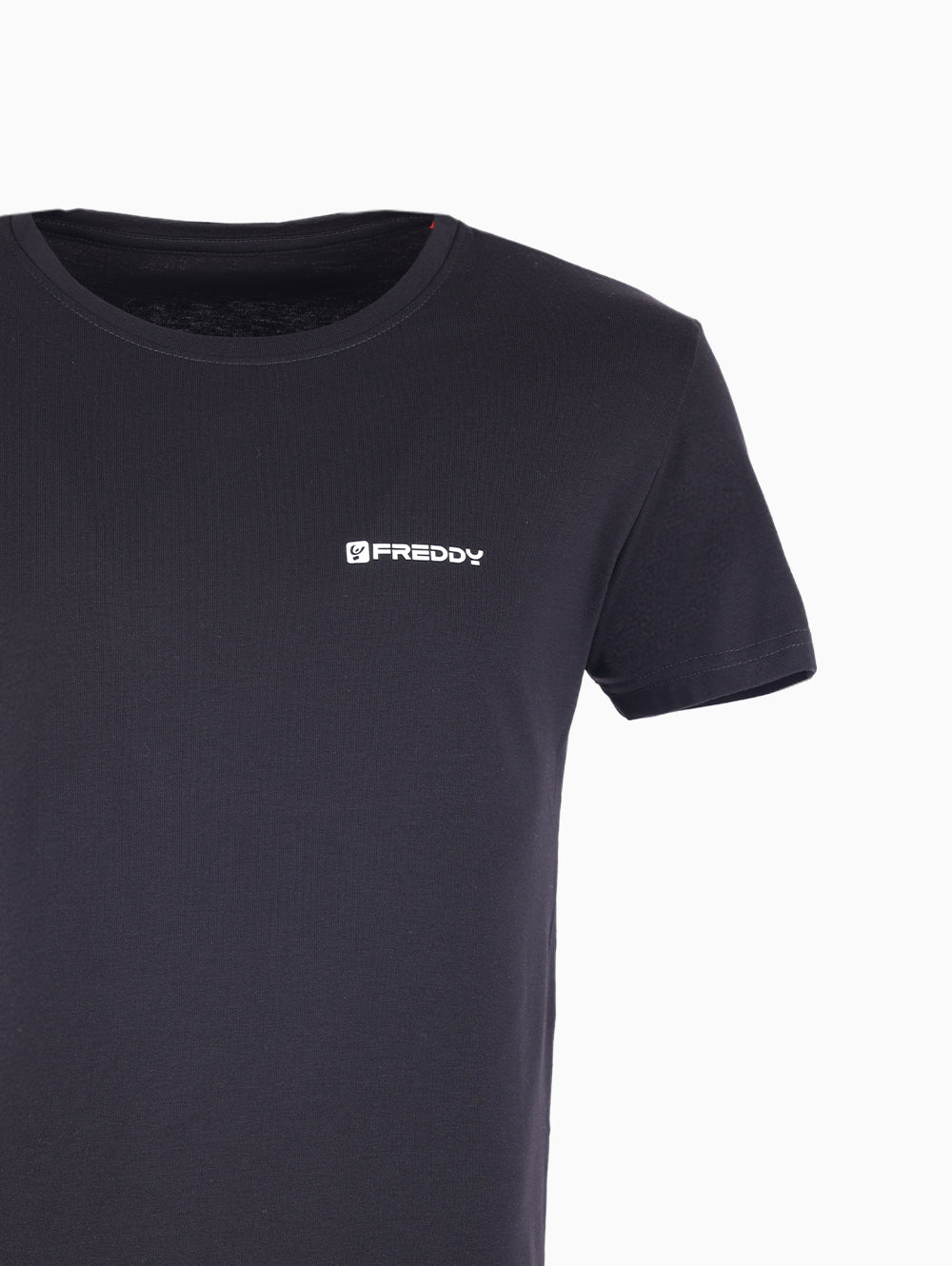 Freddy Men’s Black Round Neck T-Shirt Logo Detail