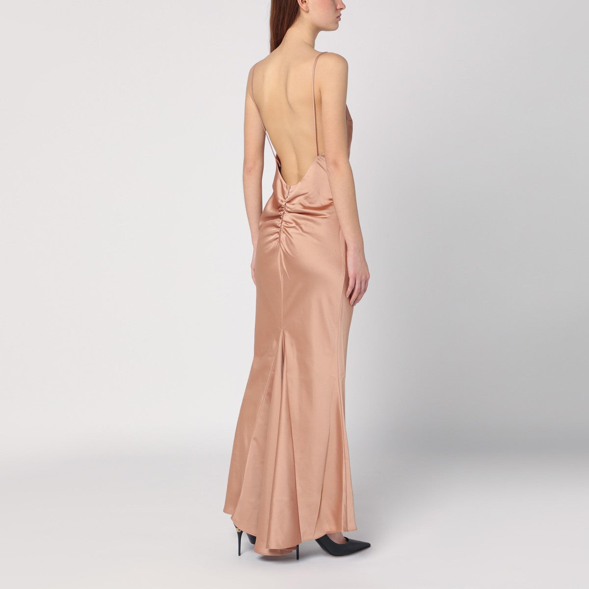 The Andamane THE ANDAMANE Light pink dress with back draping