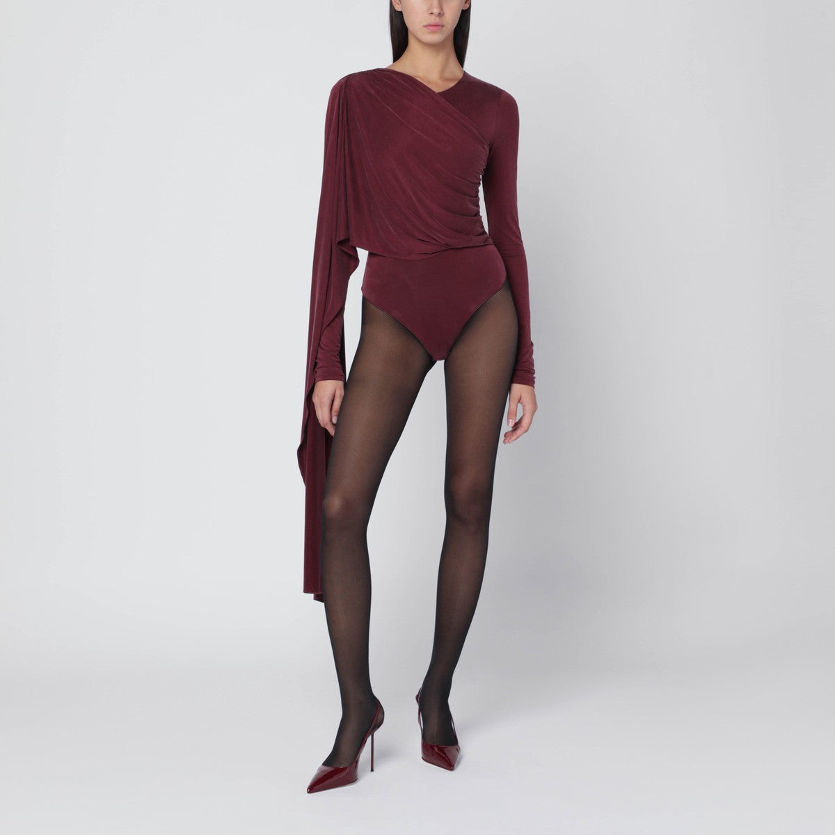 The Andamane The Andamane Xenia rouge noir bodysuit