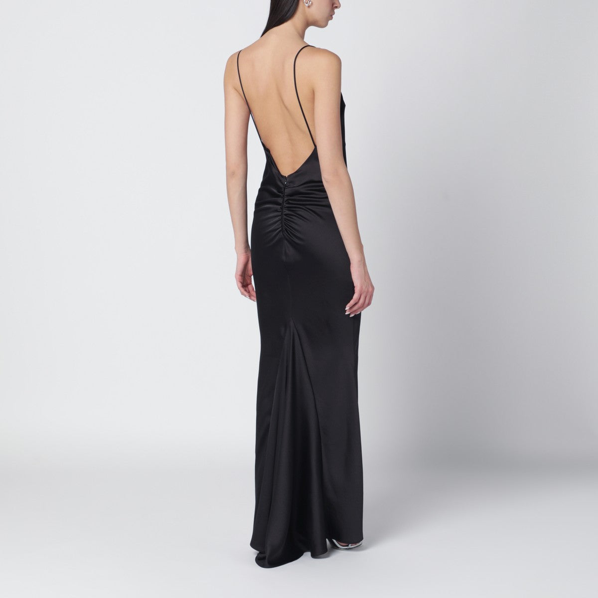 The Andamane The Andamane Black Ninfea dress with back draping