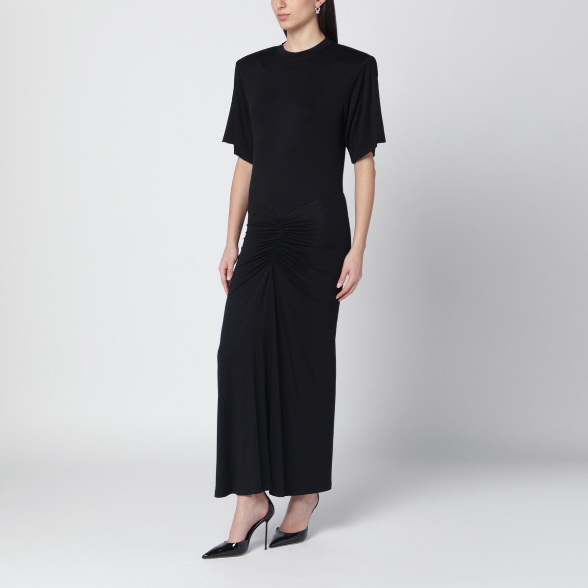 The Andamane The Andamane Black Lennox midi dress