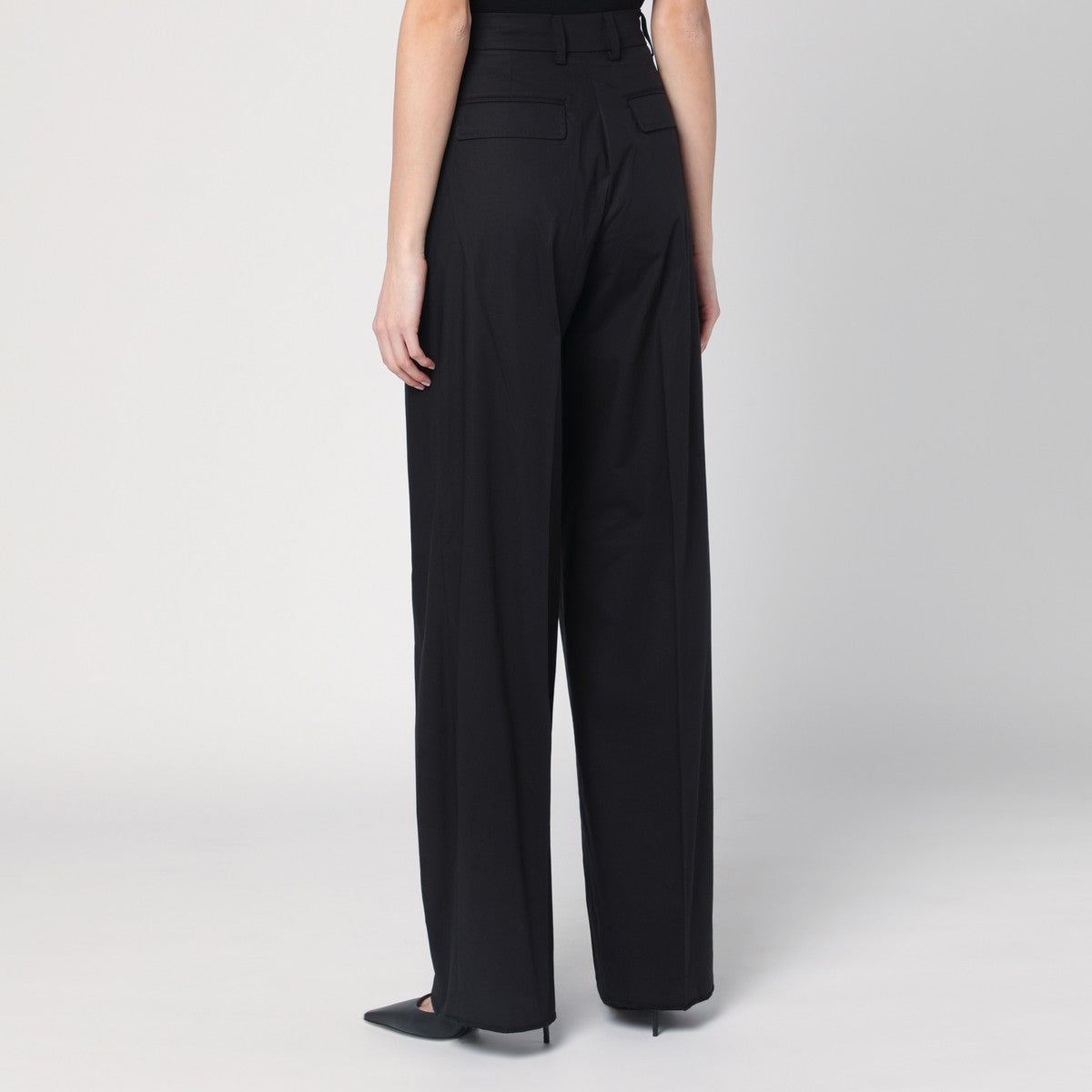 TheLatest TheLatest Wide black Axel trousers